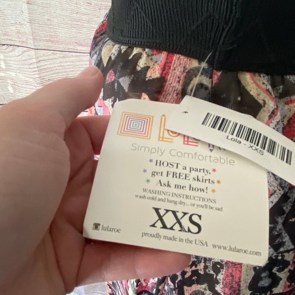 Rare LuLaRoe Lola midi skirt in tribal pattern XXS - Picture 5 of 8